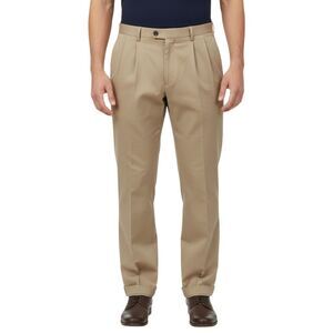 Saddlebred Men's Khaki Dress Pants Comfort Waist 40x32